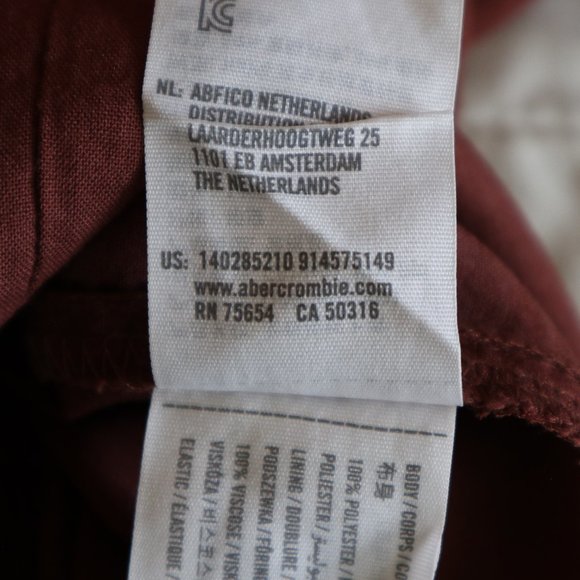 Abercrombie Brown Sweetheart Neckline Button Blouse with Long Sleeves NWT - Picture 7 of 11